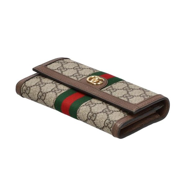 15355 3 Gucci Ophidia GG Supreme Continental Flap Wallet