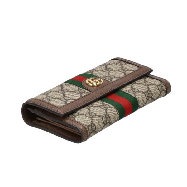 15355 4 Gucci Ophidia GG Supreme Continental Flap Wallet