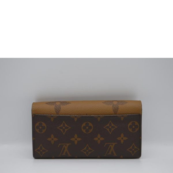 15447 2 Louis Vuitton Sara Monogram Giant Wallet Brown