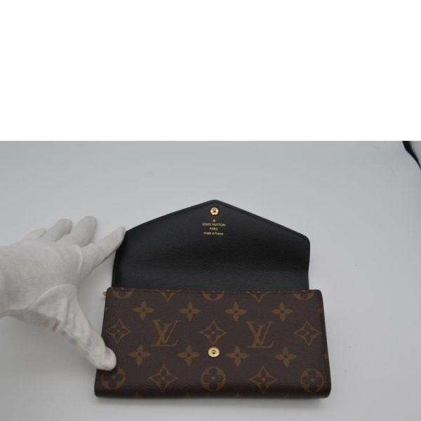 15447 4 Louis Vuitton Sara Monogram Giant Wallet Brown