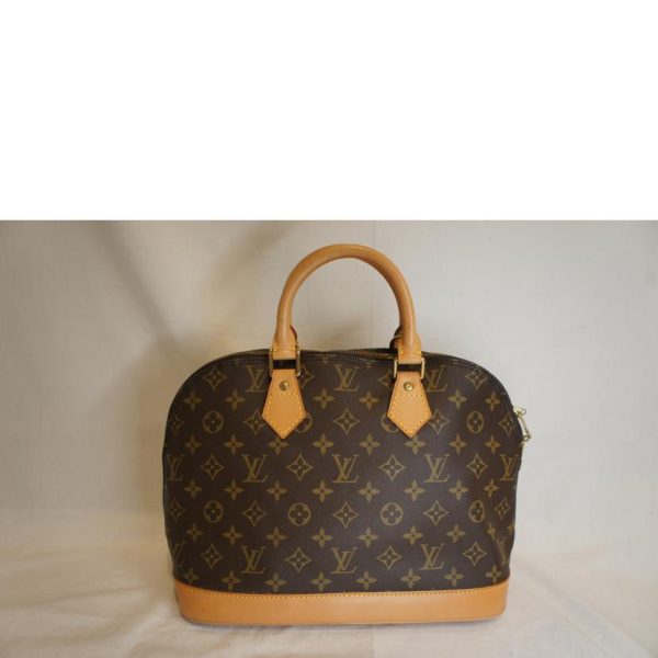 15534 2 Louis Vuitton Alma Monogram Bag Brown