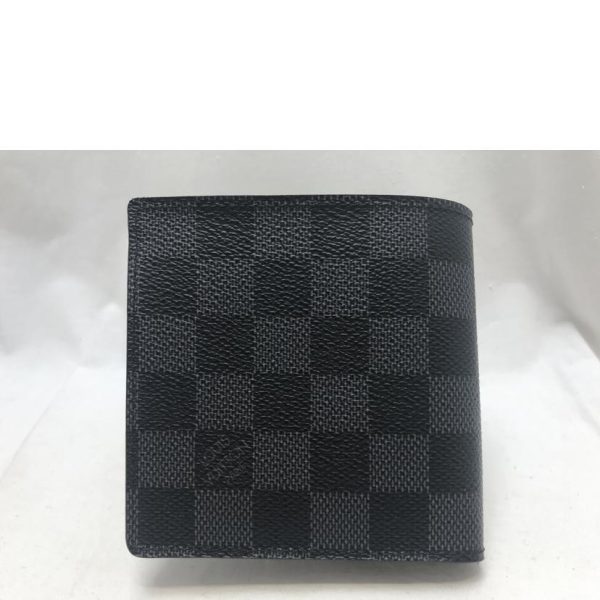 15589 2 LOUIS VUITTON Portefeuil Marco Wallet Damier Graphite