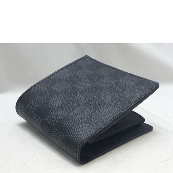 15589 3 LOUIS VUITTON Portefeuil Marco Wallet Damier Graphite