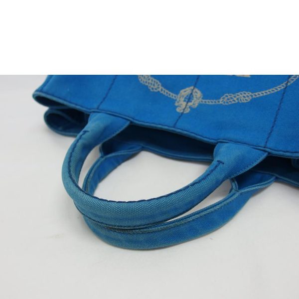 15831 4 Prada Canvas Handbag Kanapa Blue