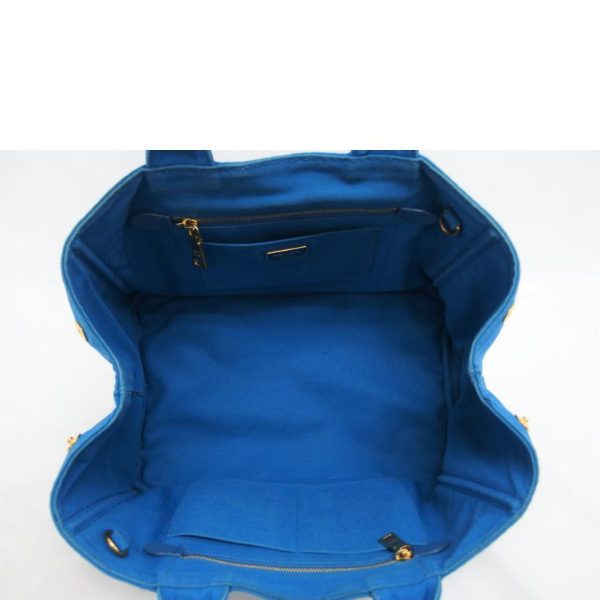 15831 5 Prada Canvas Handbag Kanapa Blue