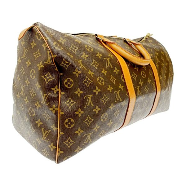 159801 2 Louis Vuitton Monogram Keepall 50 Boston Bag Brown