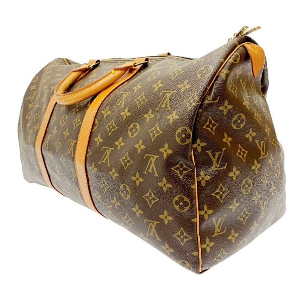 159801 3 Louis Vuitton Monogram Keepall 50 Boston Bag Brown