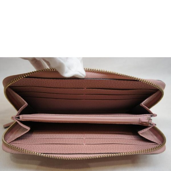 15985 4 Gucci Interlocking G Round Zipper Long Wallet Pink