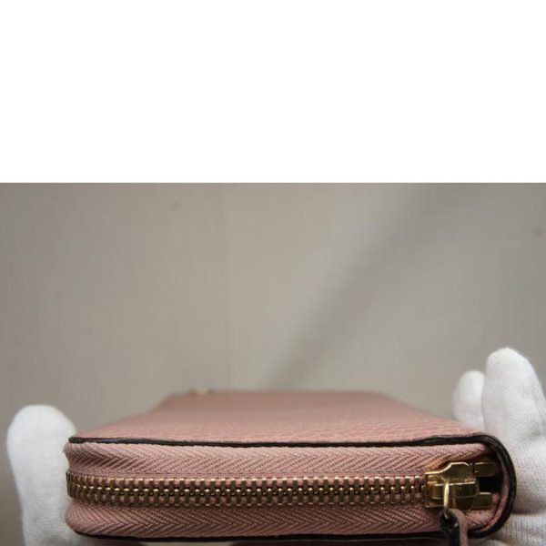 15985 9 Gucci Interlocking G Round Zipper Long Wallet Pink