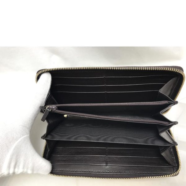 16142 4 Gucci Guccisima Round Zipper Wallet Black