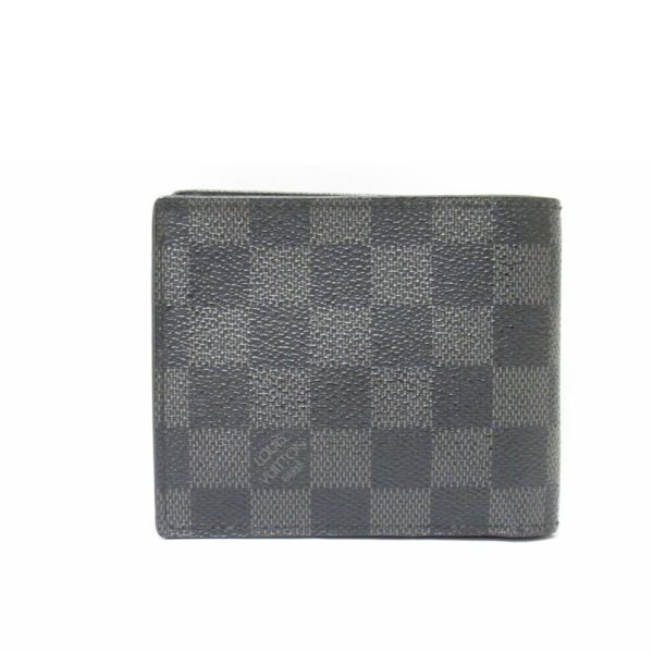 16162 2 Louis Vuitton Portefeuil Marco Damier Graphite Wallet Black