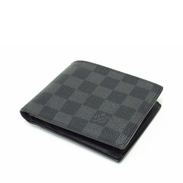 16162 3 Louis Vuitton Portefeuil Marco Damier Graphite Wallet Black