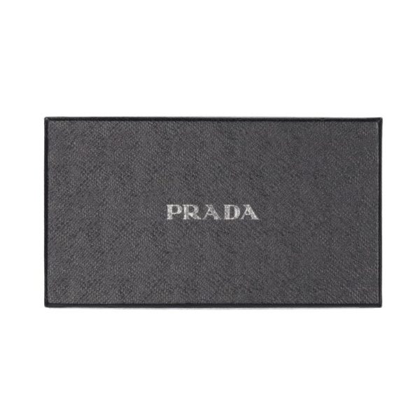 16162 5 Prada Saffiano L Shaped Zipper Long Wallet Off White