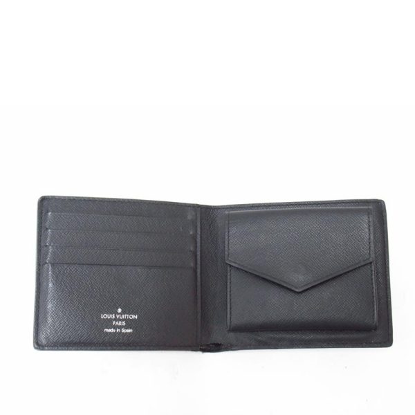 16162 6 Louis Vuitton Portefeuil Marco Damier Graphite Wallet Black