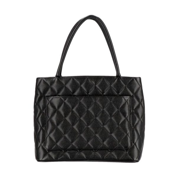 16282 2 Chanel Reprint Tote Bag Caviar Skin Black