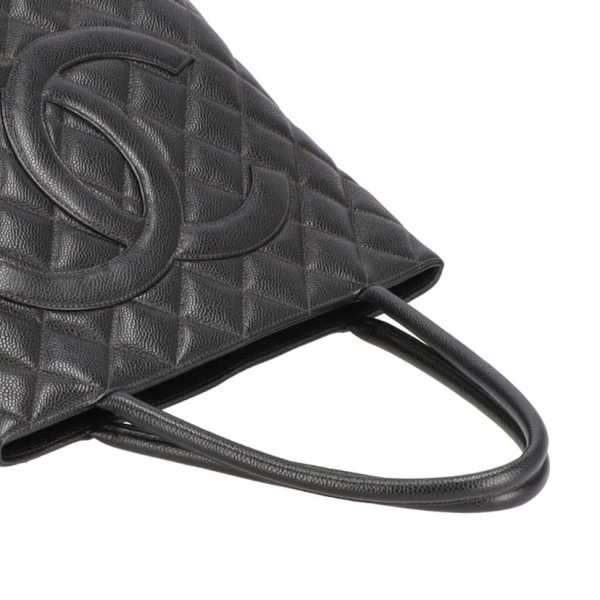 16282 4 Chanel Reprint Tote Bag Caviar Skin Black