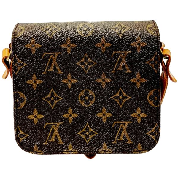 164204 4 Louis Vuitton Monogram Mini Cartociere Shoulder Bag Brown