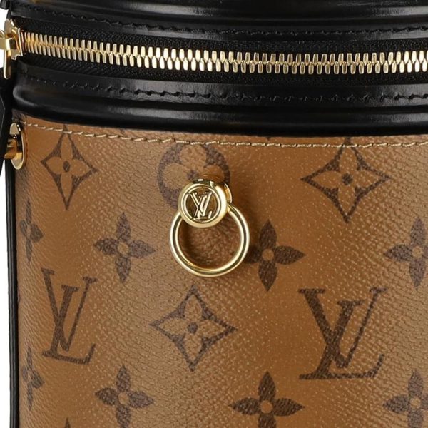 16466 7 Louis Vuitton Cannes Monogram Reverse Handbag Brown