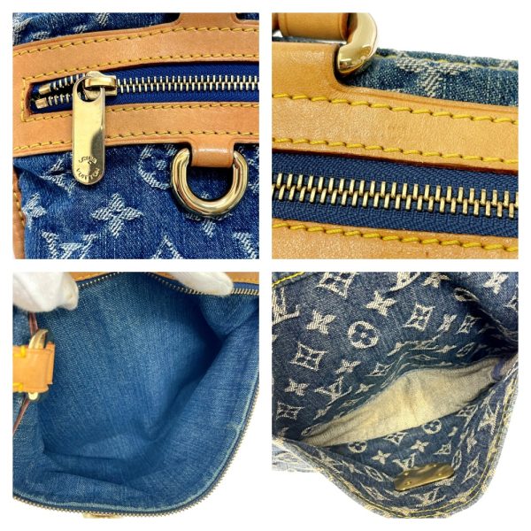 164840 9 Louis Vuitton Monogram Denim Flat Shopper Tote Bag Blue