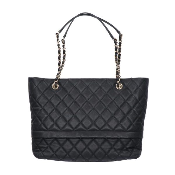 16510 2 Chanel Cambia Skin Chain Tote Bag Black