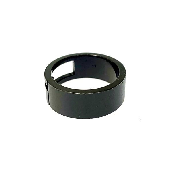 165392 3 Gucci Silver Branded G Black Coating Ring 925 Engraved