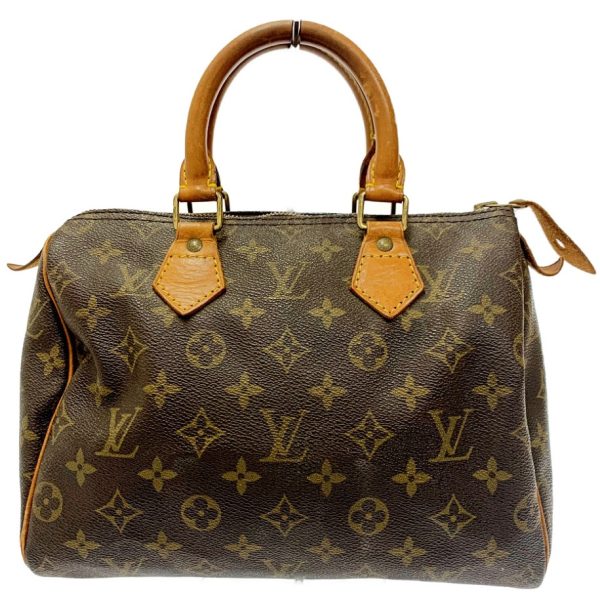 166703 1 Louis Vuitton Monogram Speedy 25 Handbag Brown