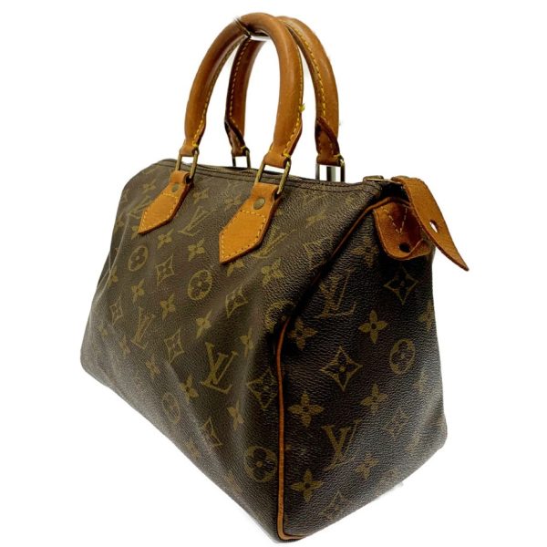 166703 3 Louis Vuitton Monogram Speedy 25 Handbag Brown