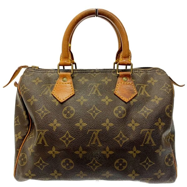 166703 5 Louis Vuitton Monogram Speedy 25 Handbag Brown