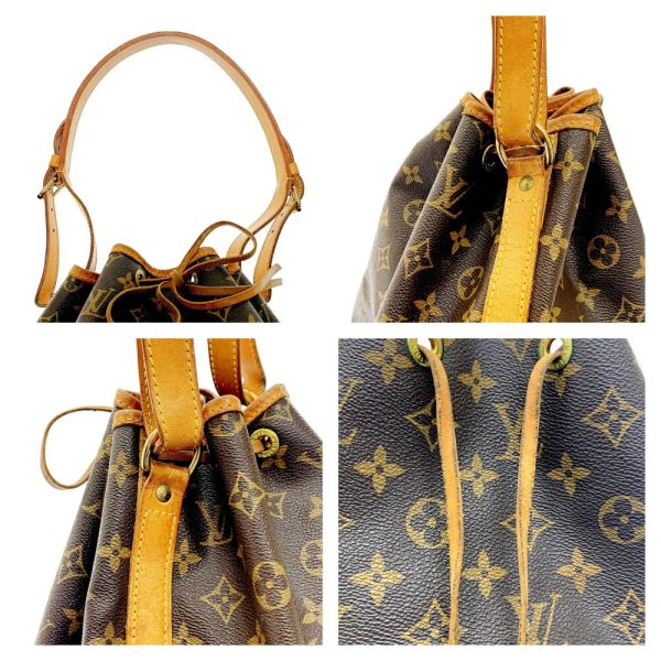 167356 8 Louis Vuitton Monogram Noe Shoulder Bag Brown