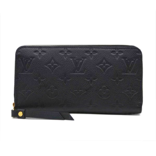 16741 1 Louis Vuitton Zippy Wallet Monogram Empreinte Noir Black