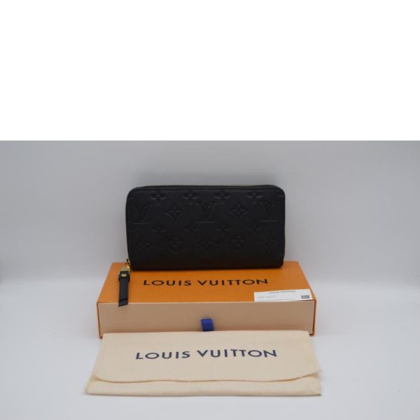 16741 10 Louis Vuitton Zippy Wallet Monogram Empreinte Noir Black