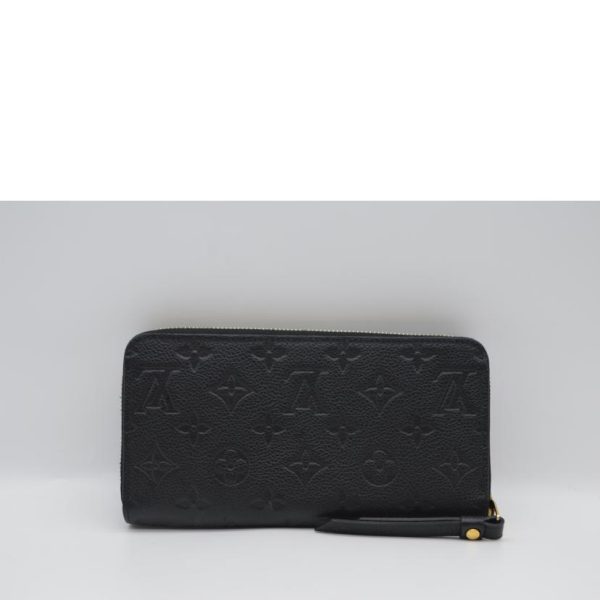 16741 2 Louis Vuitton Zippy Wallet Monogram Empreinte Noir Black