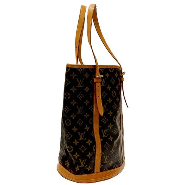 167448 2 Louis Vuitton Monogram Bucket GM Shoulder Bag Brown