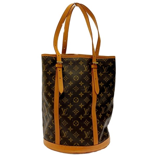 167448 4 Louis Vuitton Monogram Bucket GM Shoulder Bag Brown