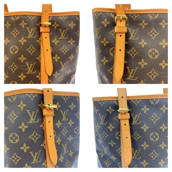 167448 6 Louis Vuitton Monogram Bucket GM Shoulder Bag Brown