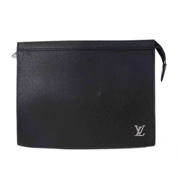 17045 1 Louis Vuitton Pochette Voyage Taiga Noir Pouch