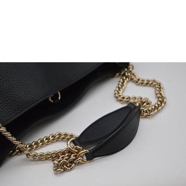 17052 4 Gucci Soho Interlocking G Chain Leather Tote Bag