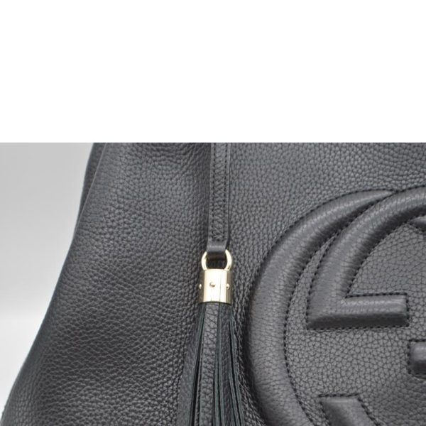 17052 6 Gucci Soho Interlocking G Chain Leather Tote Bag