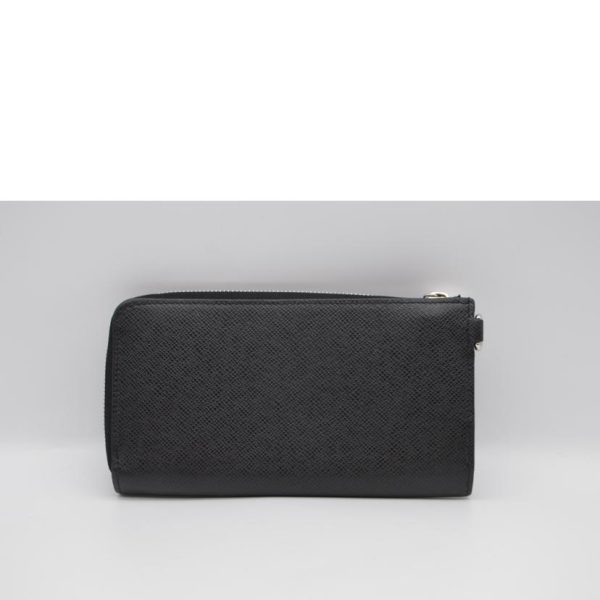 17069 2 Louis Vuitton Zippy Taiga Wallet Black