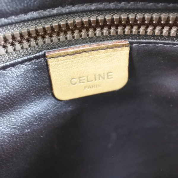 17070401 10 Celine Macadam Shoulder Bag Brown Crossbody Zipper