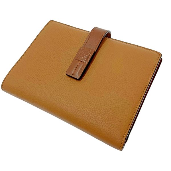 171110 2 Loewe Leather Medium Vertical Wallet Brown Red