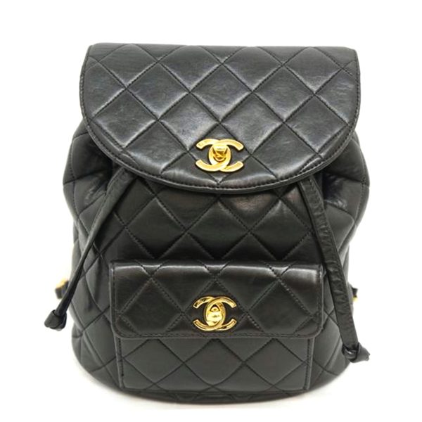 17131 1 Chanel Matelasse Lambskin Mini Backpack GD Metal Fittings