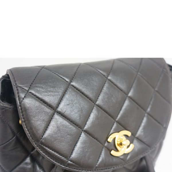 17131 7 Chanel Matelasse Mini Backpack Bag Black