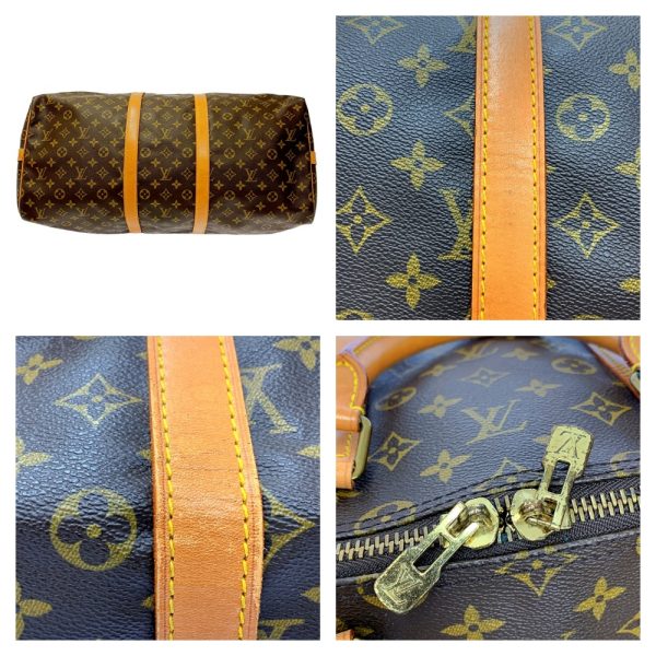 171369 5 Louis Vuitton Monogram Keepall Bandouliere 55 Brown