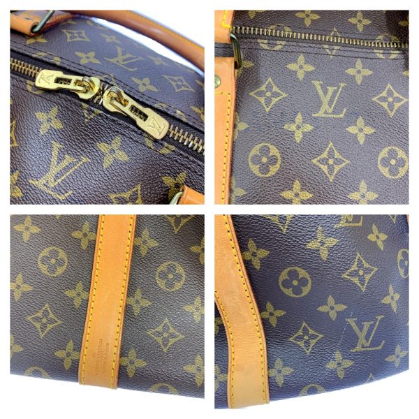 171370 9 Louis Vuitton Monogram Keepall 60 Bandouliere Brown