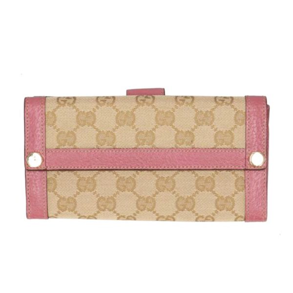 17179 1 Gucci GG Canvas W Hook Long Wallet