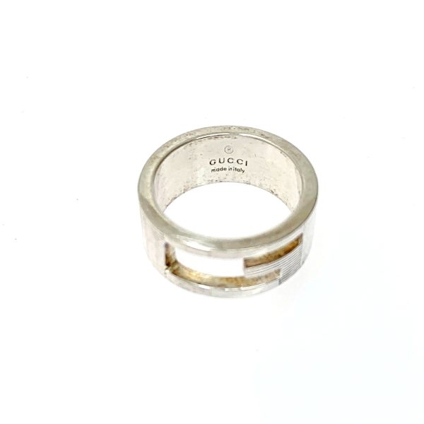 172205 5 Gucci Silver G Ring Womens 925 Engraved