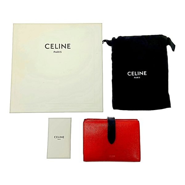 172711 1 Celine Leather Medium Strap Wallet Bifold Wallet