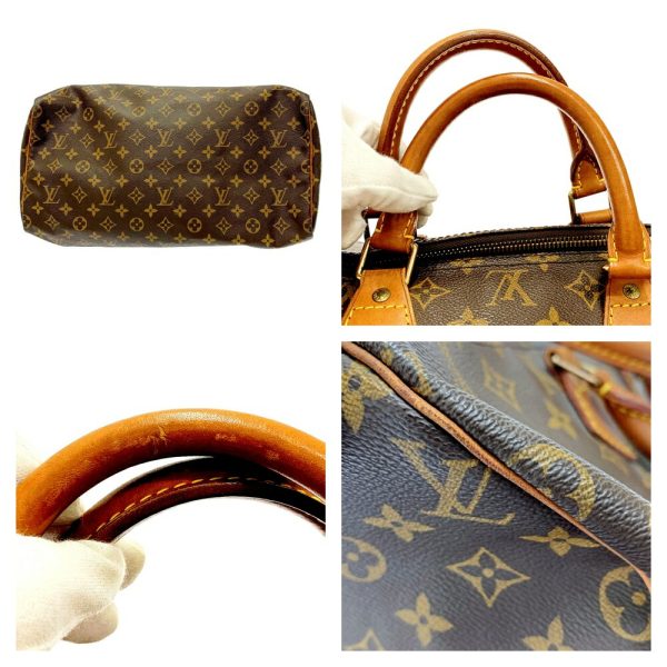 172765 5 Louis Vuitton Monogram Speedy 40 Boston Bag Brown