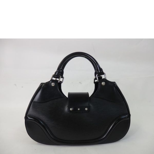 17281 2 Louis Vuitton Sac Montaigne Epi Noir Hand Bag Black